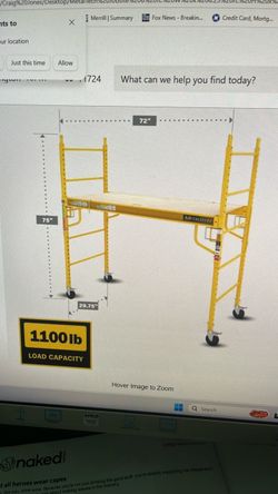 MetalTech Rolling Scaffold Platform - two units and guard rail