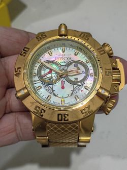Subaqua Noma III Men 80525 500m Gold Tone Chronograph with Box Project Abda Work