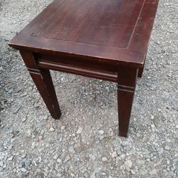 Dark Wood End Table