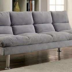 Brand New Grey Futon Sofa Sleeper 