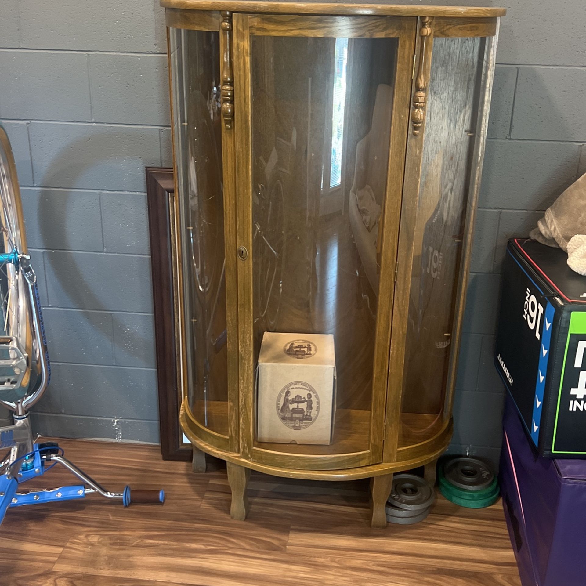 Antique Half Round Curio Cabinet