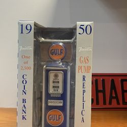 1950 Gulf Gas Pump Coin Bank 1-of-2500