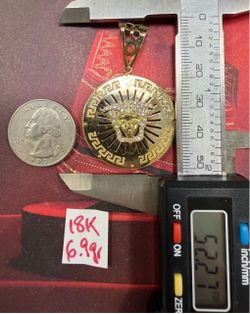 18K Solid Gold Pendant For Wedding 6.9Gr