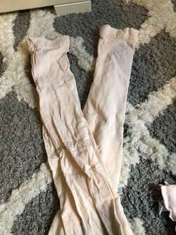 Girls ballet tights worn once Capezio brand size small/med both for 3.00
