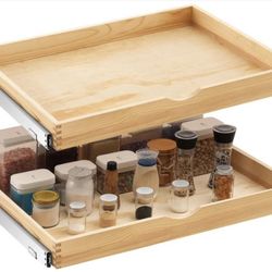 Pull Out Cabinet Organizer Tray - Set of 2 (Brand New Sealed)
