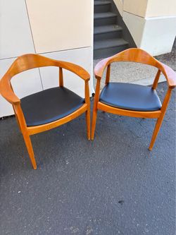 Pair of Mid-Century Modern Sculptural Teak Chairs