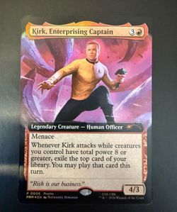SDCC 2026 Magic The Gathering: Star Trek - Kirk, Enterprising Captain Promotion New In Hand Sleeved (set to be released later in fall)
