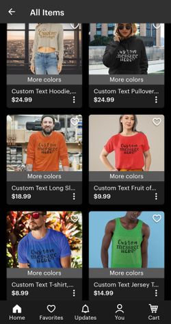 Custom message/design/personalized Clothing