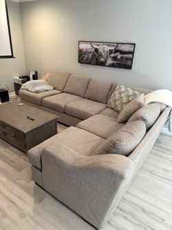Norwalk 2pc Sectional Sofa - Light Brown