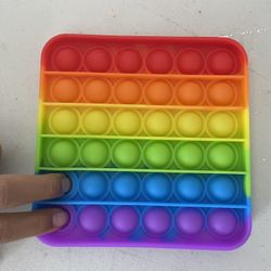 Rainbow Square Pop it Fidget Learning