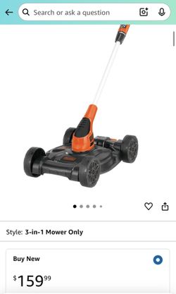 BLACK+DECKER Combination String Trimmer, Lawn Mower, and Edger, Cordless 3-in-1 (MTC220)
