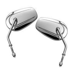 For HARLEY DAVIDSON CHROME SHORT ARM TAPERED REARVIEW MIRRORS