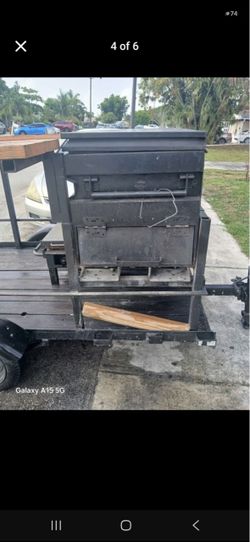 Grill on trailer