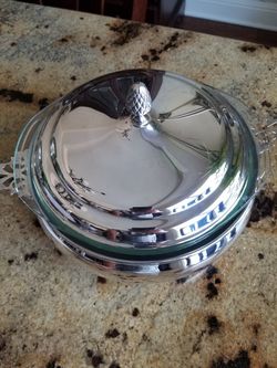 Silver serving dish