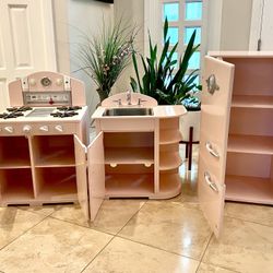Pottery Barn Kids Pink Retro Kitchen + Huge Accessory Bundle!