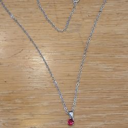 9 Dainty Gemstone Necklaces W/18in Chain