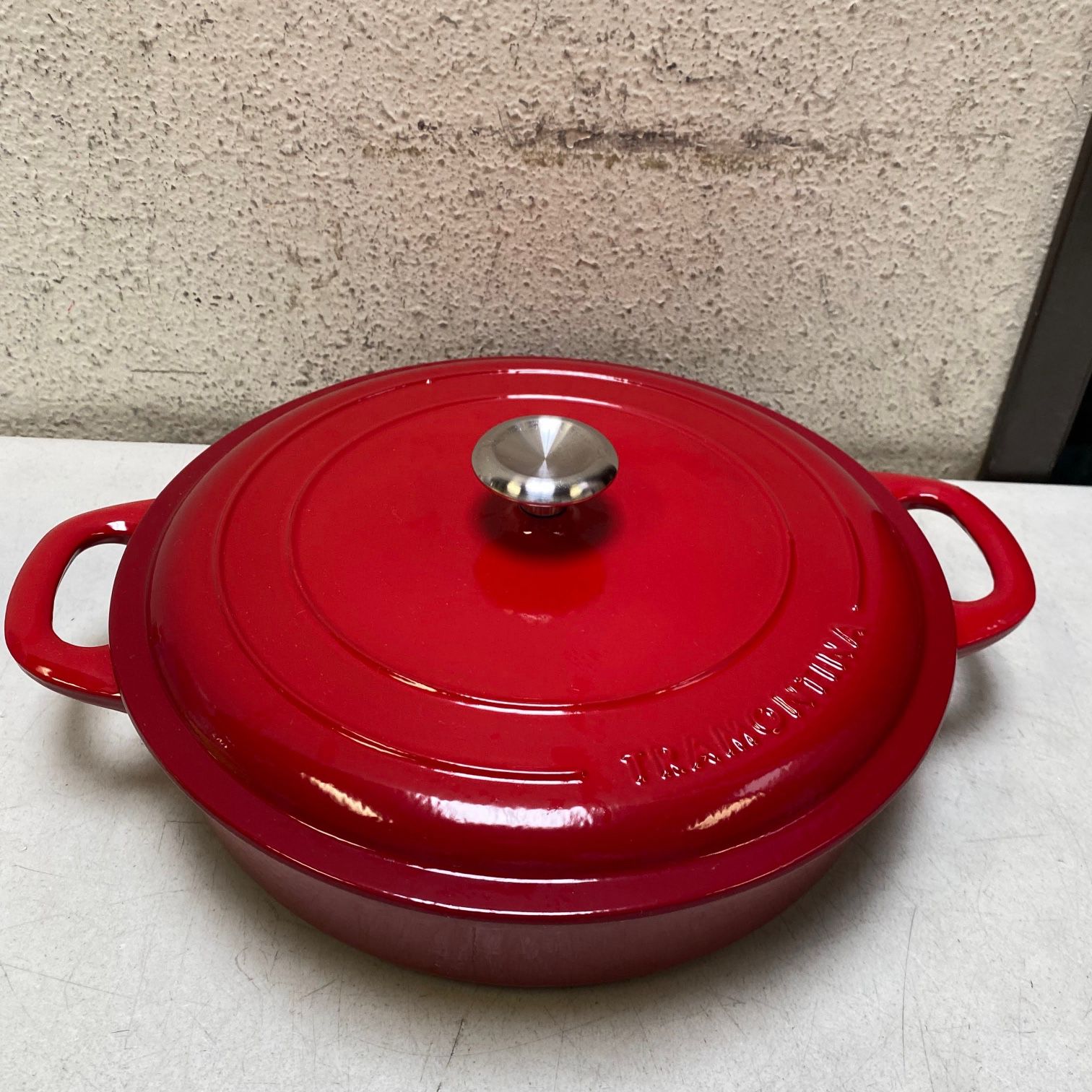 Tramontina 4-quart Covered Enameled Cast Iron Braiser for Sale in Ontario,  CA - OfferUp