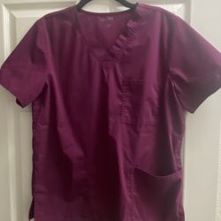 Scrubstar Scrub Top Medium - Wine Color