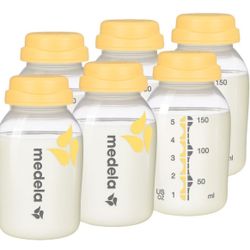 Medela Breast Milk Collection and Storage Bottles with Solid Lids - 6pk/5oz