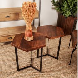 Geometric Nesting Tables - Authentic Mango Wood