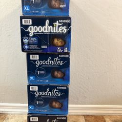 Goodnites disposable nighttime underwear, XL, 28 Ct, $15/each