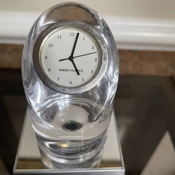Simon Pearce Glass Desk Clock - 2,5”