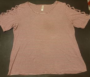 Striped Short Sleeve Top