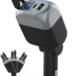 87W Retractable Car Charger