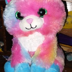 Rainbow Plush Cat