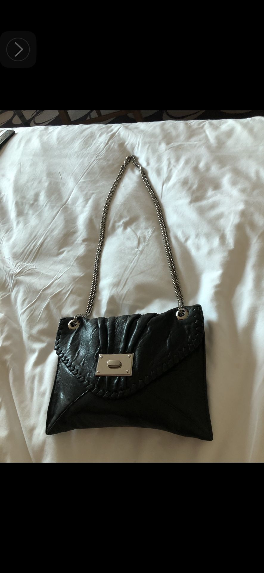 BE & D Envelope Leather Chain Strap Bag