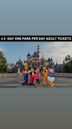 4 2-day one park per day adult Disney tickets