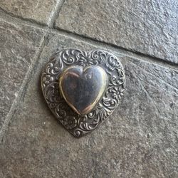 Antique Sterling Silver Heart 