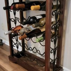 Wooden-Metal Wine Rack in great condition