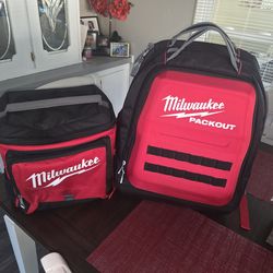 Milwaukee back pack and cooler brand new both for $140