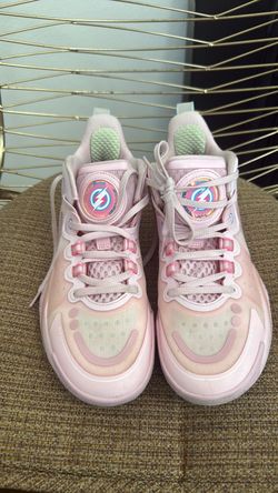 Pink Basketball Sneakers with Lightning Logo size 6.5