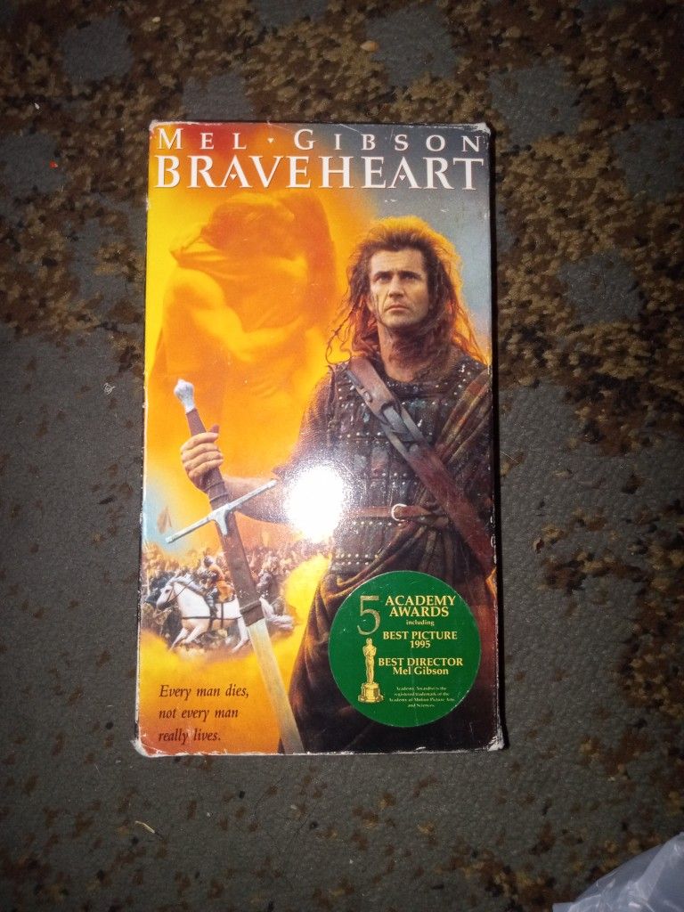 Mel Gibson Brave Heart VHS Movie Video Cassette