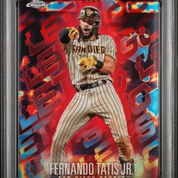 2024 Topps Chrome - Let's Go Fernando Tatís Jr. #LGC-31 Red Refractor 1/5 PSA 9