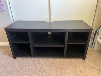 Black TV Stand / Entertainment Center – $45