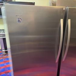 Whirlpool 60” set Freezer & Fridge Stainless Steel 
