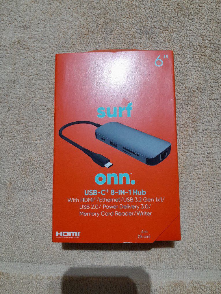 Stuf Onn USB-c 8 In 1 Hub New