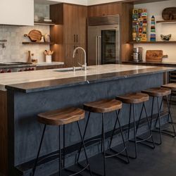 Beautiful Wooden And iron barstools 