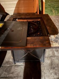 Outdoor Propane Fireplace- 1 year old