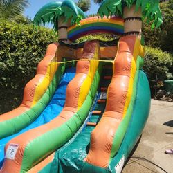 HeroKiddo 13 FT Summer Breeze Commercial Grade Water Slide with Splash Pool for Kids (with Blower)