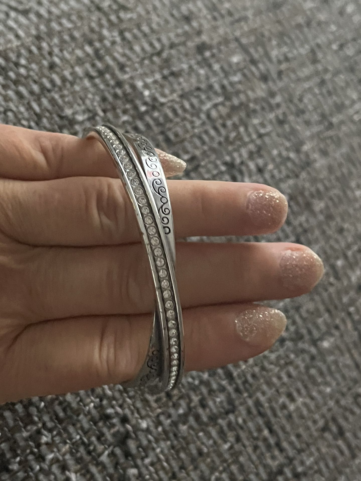 Brighton Crystal Crossover Criss Cross Bangle Bracelet