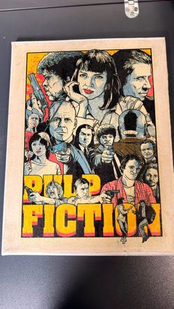 Set of 6 Movie Canvas Wall Art – Pulp Fiction, Kill Bill, Top Gun & More