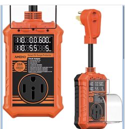RV Surge Protector 50 Amp, 19000J with Smart Auto Shutoff – Waterproof – LED Large Screen Real-Time Circuit Analyzer for Camper & Travel Trailer