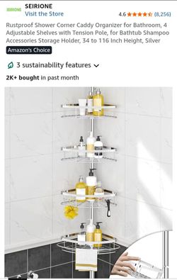 NEW RUSTPROOF SHOWER CORNER CADDY ORGANIZER