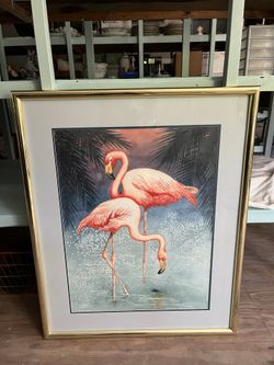 Framed Flamingo Print