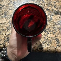 Avon 1970s Vintage Red Blood Glass 