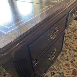 Vintage Mahogany Sligh Chippendale Claw Foot Executive Desk